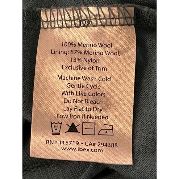 Ibex Ferryn Wrap Dress •XS• Long Sleeve Merino Wool Teal Blue Made In USA - Picture 8 of 8